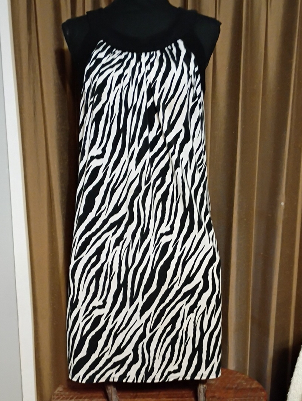 Cato Black and White Zebra Print Dress